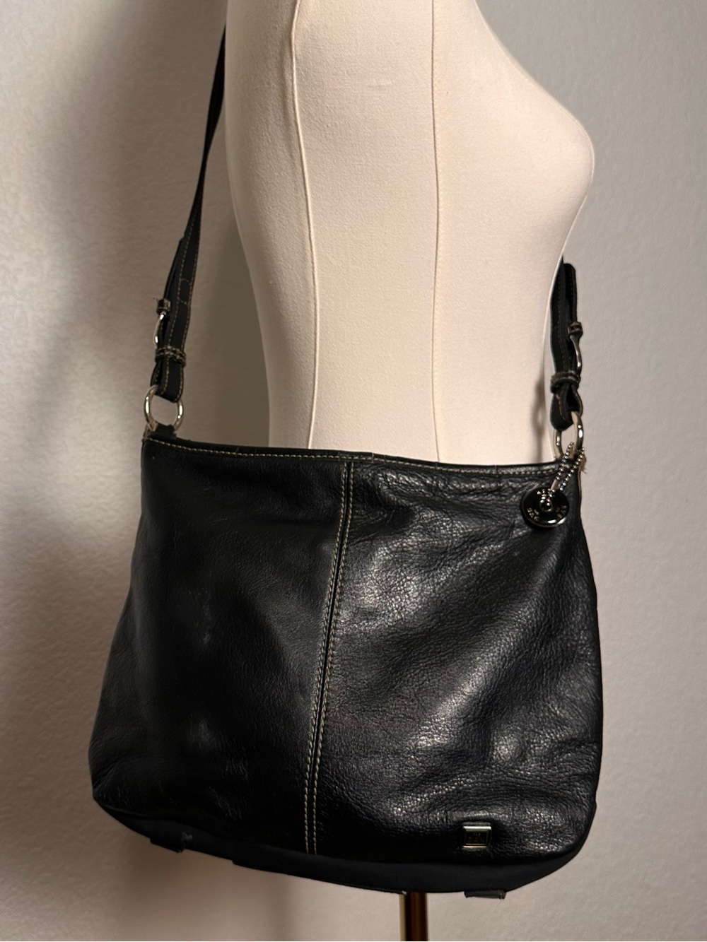 The Sak Black Leather Crossbody Bag